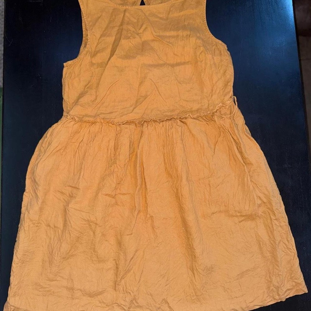 100% Linen Artisan NY yellow dress
